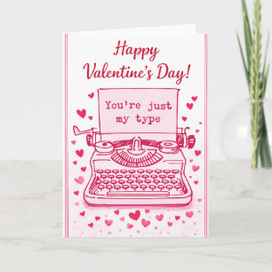 Vintage Typewriter Love Card – Retro Valentine