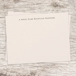 Vintage Typewriter Minimalist Simple Cream Card<br><div class="desc">A vintage personalized notecard design with classic retro typewriter typograpy "a note from" which can easily be personalised with your own name. The design features an old school ivory cream background for an aged feel.</div>