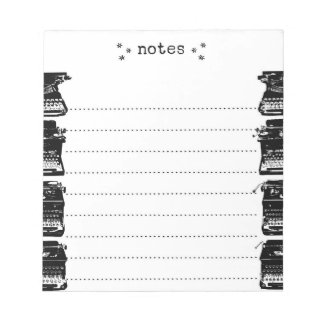 Vintage Typewriter Note Pad