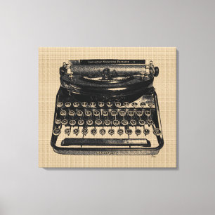 Vintage Typewriter on Canvas Print