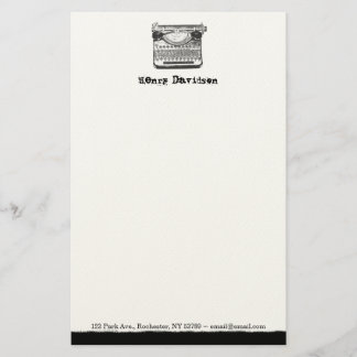 Vintage Typewriter Personalized Stationery