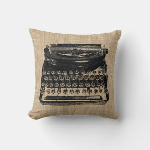 Vintage Typewriter Pillow