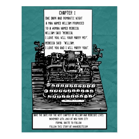 Vintage Typewriter Postcard