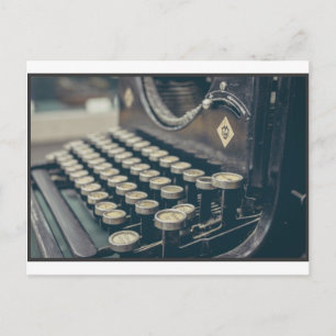 Vintage Typewriter Postcard