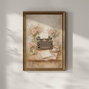 Vintage Typewriter Poster