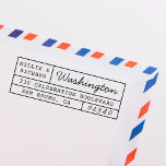 Vintage Typewriter & Script Names Return Address Rubber Stamp<br><div class="desc">Easily personalize these custom Vintage Typewriter & Script Names Return Address rubber stamps with your own names and address. To customize these rubber stamps, click on "Personalize this template" and change the text in the boxes provided. Available with different ink pad colours (not included) in square sizes 1 inch, 2...</div>