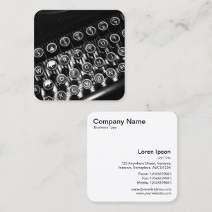 Vintage Typewriter Square Business Card