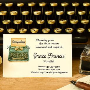 Vintage Typewriter Storyteller  Business Card
