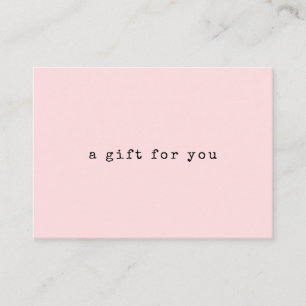 Vintage Typewriter Text Blush   Gift Certificate
