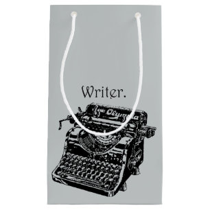 Vintage Typewriter Writer Ink Drawing Sketch  Small Gift Bag