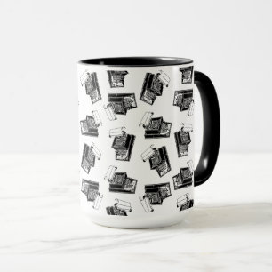 Vintage Typewriters CUSTOM BACKGROUND COLOR Mug
