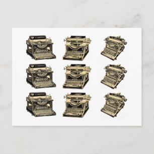 Vintage Typewriters Postcard