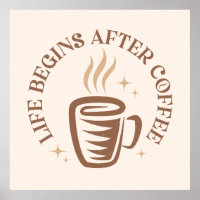 Vintage typographic design with coffee cup.