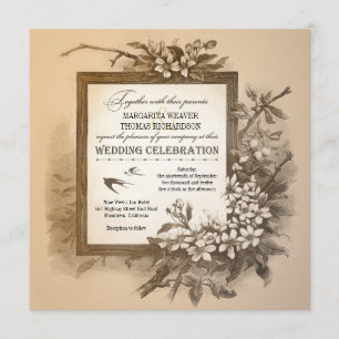 vintage typographie unique élégant invitations de 
