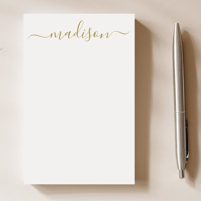 Vintage Typography Elegant Unique Monogram Name Post-it Notes (Creator Uploaded)