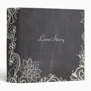 vintage typography flourish Chalkboard Wedding Binder