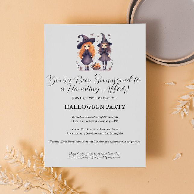  Vintage Typography Halloween Party Invitation (Creator Uploaded)