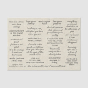 Vintage Typography Motivational Quotes  Tissue Paper