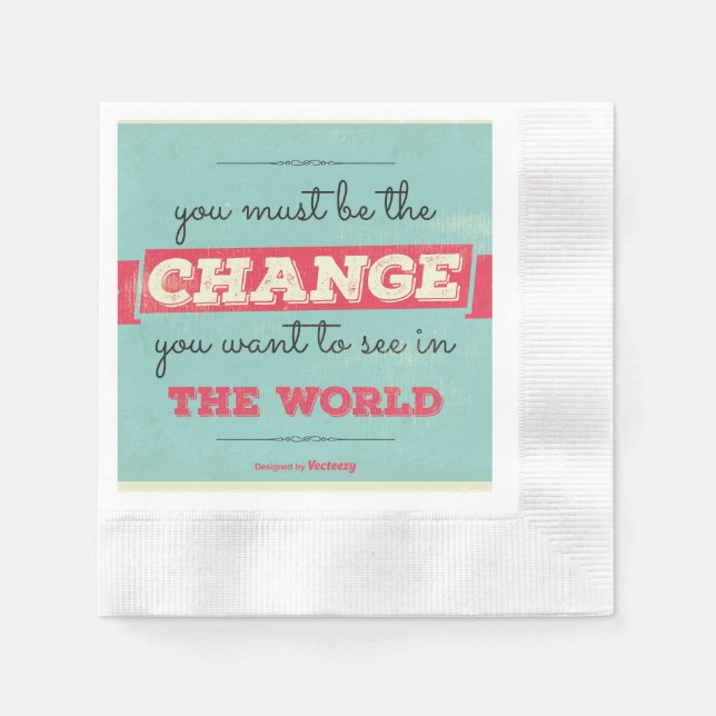  Vintage Typography Napkin (Front)