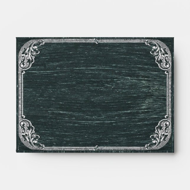 Vintage Typography wedding chalkboard Envelope (Front)