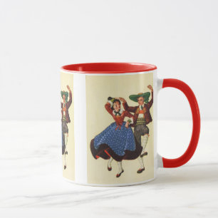 Vintage Tyrolean dancers, Austria Mug