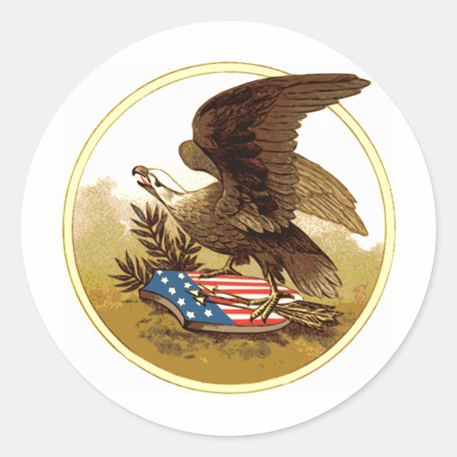 Vintage U.S. American Eagle Sticker (Front)