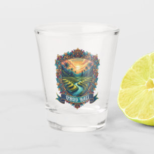 Vintage Ubud Bali Indonesia Travel Shot Glass