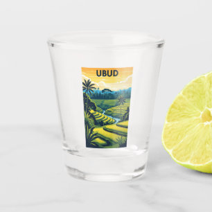 Vintage Ubud Bali Indonesia Travel Shot Glass