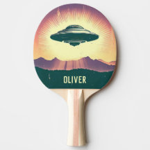 Vintage UFO at Sunset Personalized