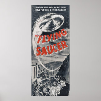Vintage UFO poster - Have you seen a Flying Saucer