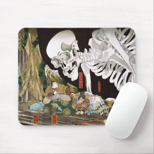 Vintage Ukiyo-e Kuniyoshi Skeleton Spectre Art Mouse Pad