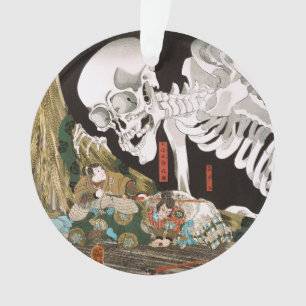 Vintage Ukiyo-e Kuniyoshi Skeleton Spectre Art Ornament