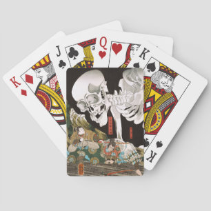 Vintage Ukiyo-e Kuniyoshi Skeleton Spectre Art Playing Cards