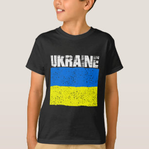 Vintage Ukraine Distressed Ukrainian Flag Stand Pr T-Shirt