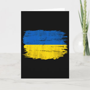 Vintage Ukraine Flag For Ukrainian Gift Card