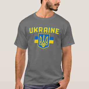 Vintage Ukraine National Travel Flag Ukrainian Pri T-Shirt