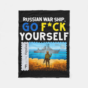 Vintage Ukraine Postage Stamp Flag Pride 2 Fleece Blanket