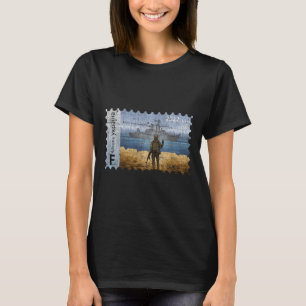 Vintage Ukraine Postage Stamp Flag Pride Mother's  T-Shirt