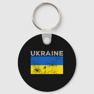 Vintage Ukraine Ukrainian Flag Pride 11  Keychain