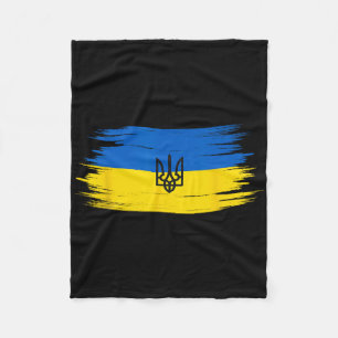 Vintage Ukraine Ukrainian Flag Pride 12  Fleece Blanket