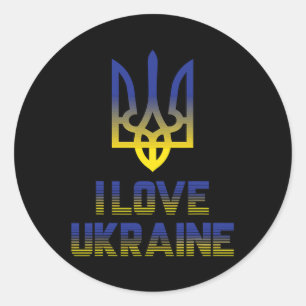 Vintage Ukraine Ukrainian Flag Pride 4 Classic Round Sticker