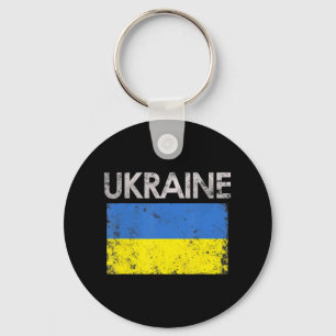 Vintage Ukraine Ukrainian Flag Pride 8 Keychain