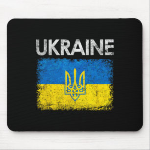 Vintage Ukraine Ukrainian Flag Pride Gift Mouse Pad
