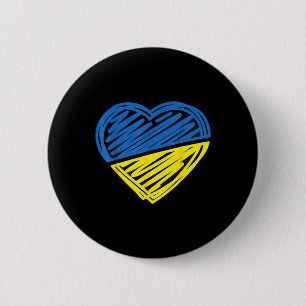 Vintage Ukraine Ukrainian Flag Pride Ukraine Flag 2 Inch Round Button