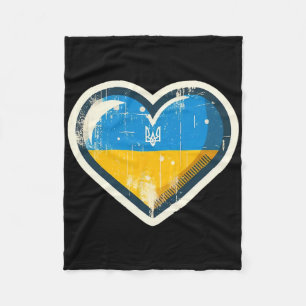 Vintage Ukrainian Bynner Fan Ukraine Flag Retro Cu Fleece Blanket