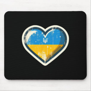 Vintage Ukrainian Bynner Fan Ukraine Flag Retro Cu Mouse Pad