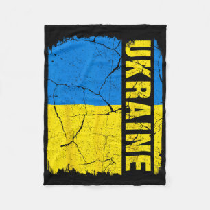 Vintage Ukrainian Flag Ukraine Pride Roots Heritag Fleece Blanket