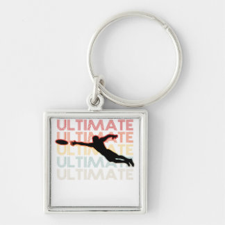 Vintage Ultimate Frisbee Sport Retro Keychain
