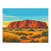 Vintage Uluru Australia Travel