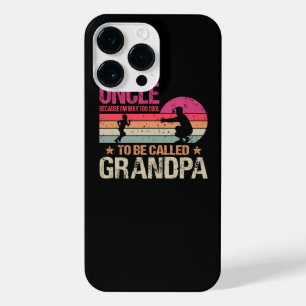Vintage Uncle Because I'm Way Too Cool To Be Calle iPhone 14 Pro Max Case
